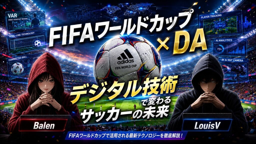 【FIFAワールドカップ x DX】2026年大会で使われているデジタル技術5選！SAOT・コネクテッドボール・EPTS・AIブロードキャスト・スマートスタジアムを徹底解説！